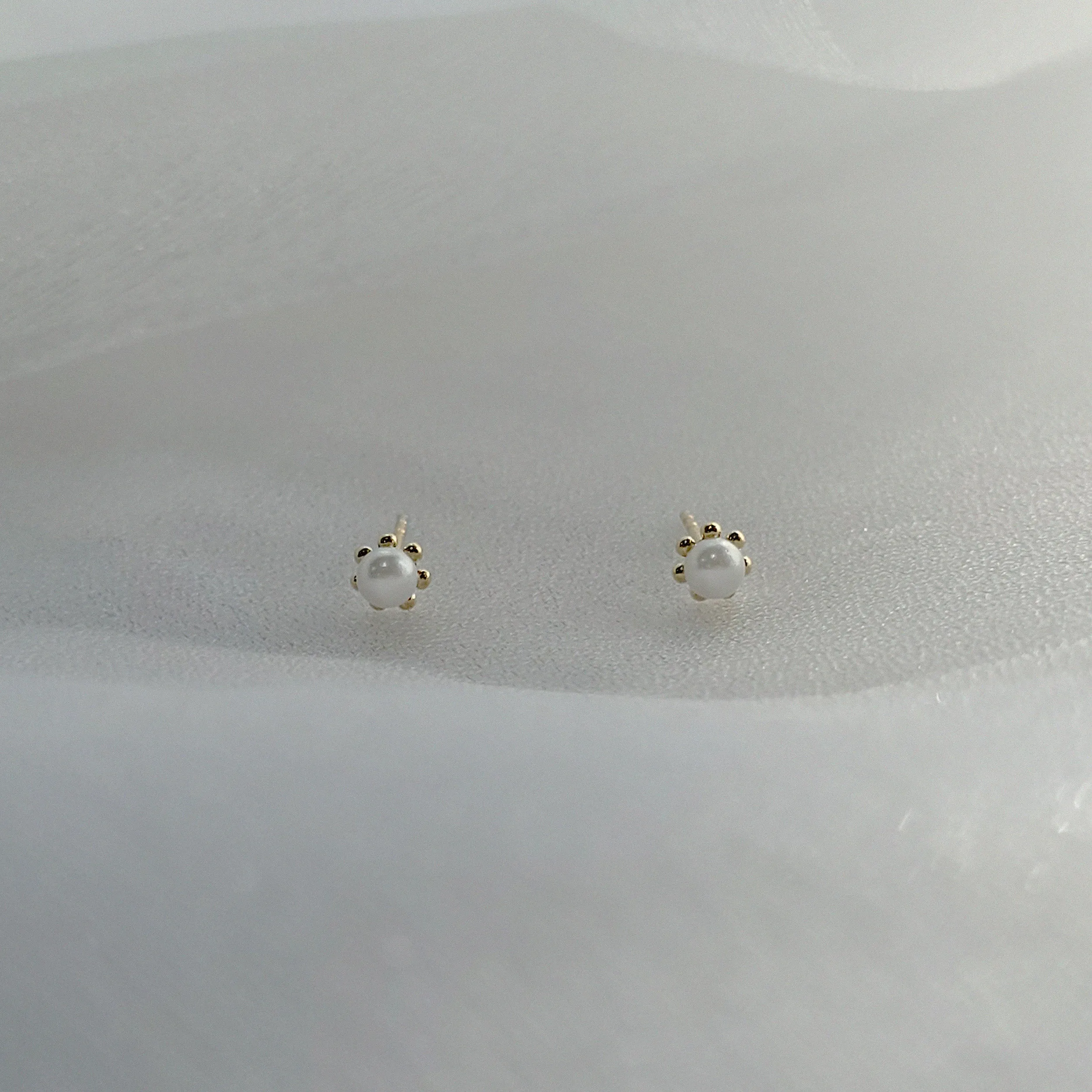 14K Bloom Pearl Studs