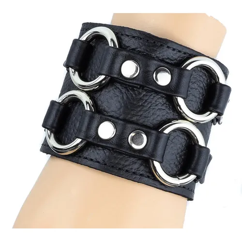 2 RING STRAP LEATHER Wristband