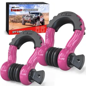 3/4 inch D-Ring Shackle Fuchsia (Pair)