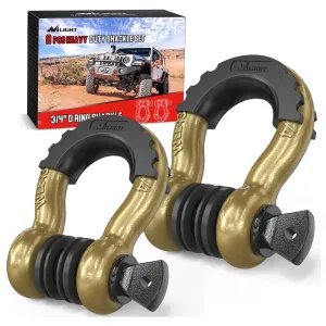 3/4 inch D-Ring Shackle Gold (Pair)