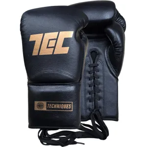 Boxing Gloves Professional TEC Lace-Up Techniques Black (Canada)