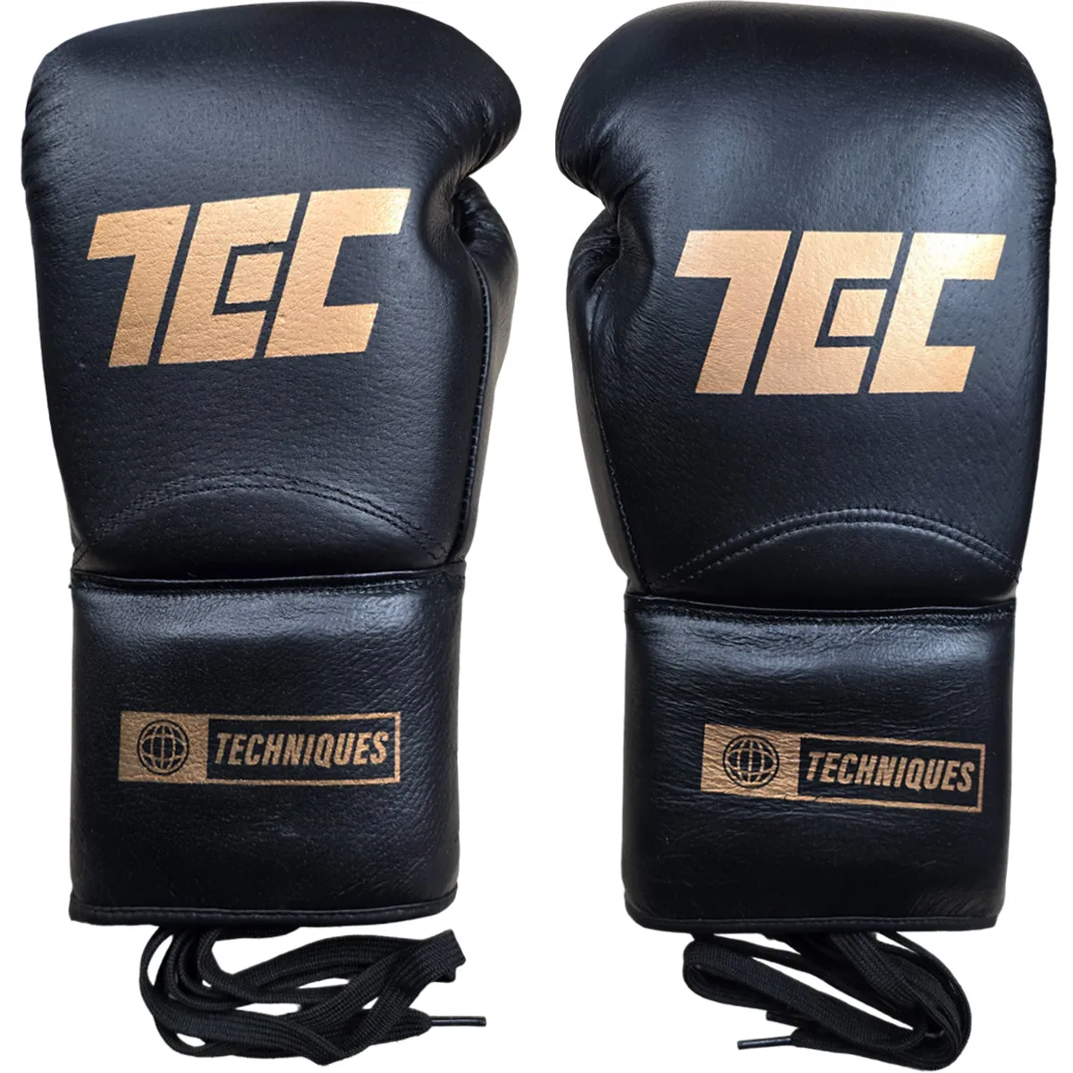 Boxing Gloves Professional TEC Lace-Up Techniques Black (Canada)