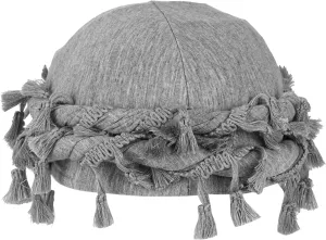 Cotton Durag Satin Lined Halo Turban Wraps, Unique Design Turban for Men & Women, Tassel Beanie for Causal Life