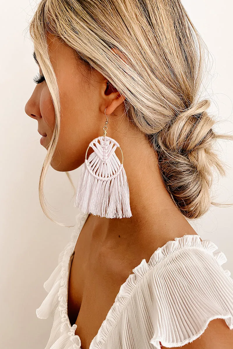 Dream Maker Hoop Earrings (Light Pink)