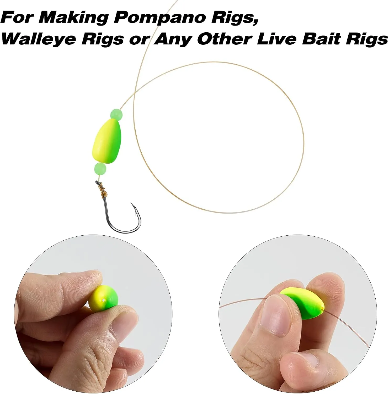 Dr.Fish 30 Pack Oval Foam Floats Fishing Rig Floats Fly Fishing Trout Bobber Strike Indicator Pompano Surf Fishing Rig Walleye Crawler Harness