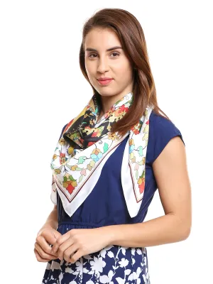 Electric Black Printed Scarf - Square Scarf Online