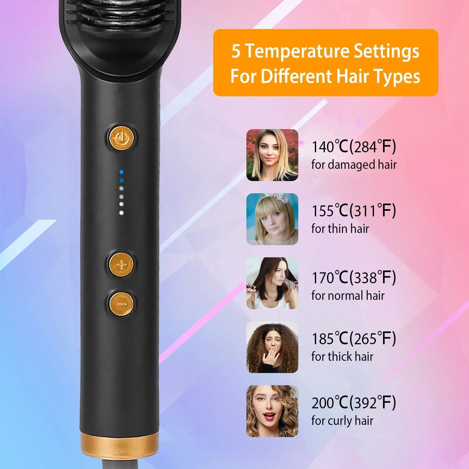 Electric Hair Straightener Brush