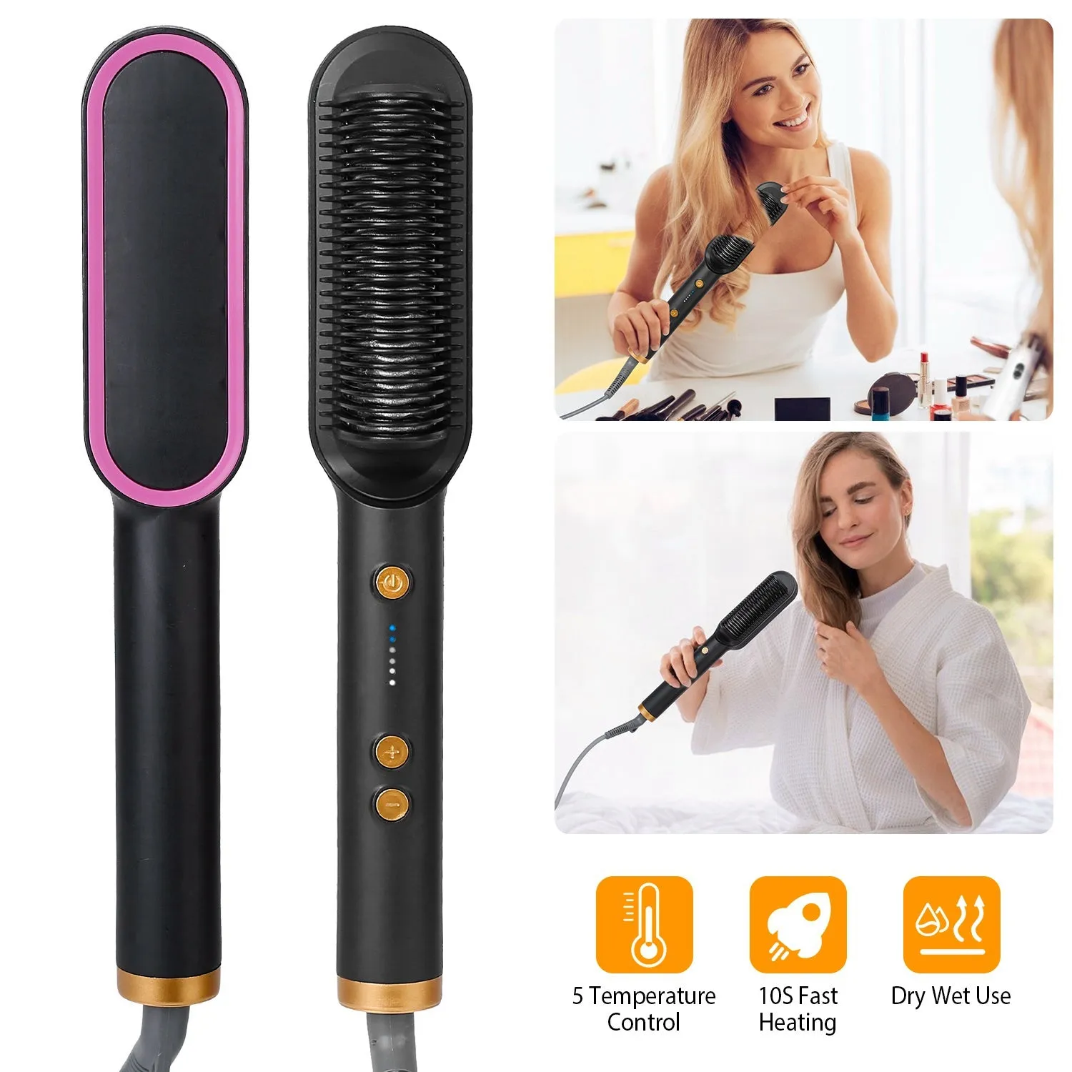 Electric Hair Straightener Brush