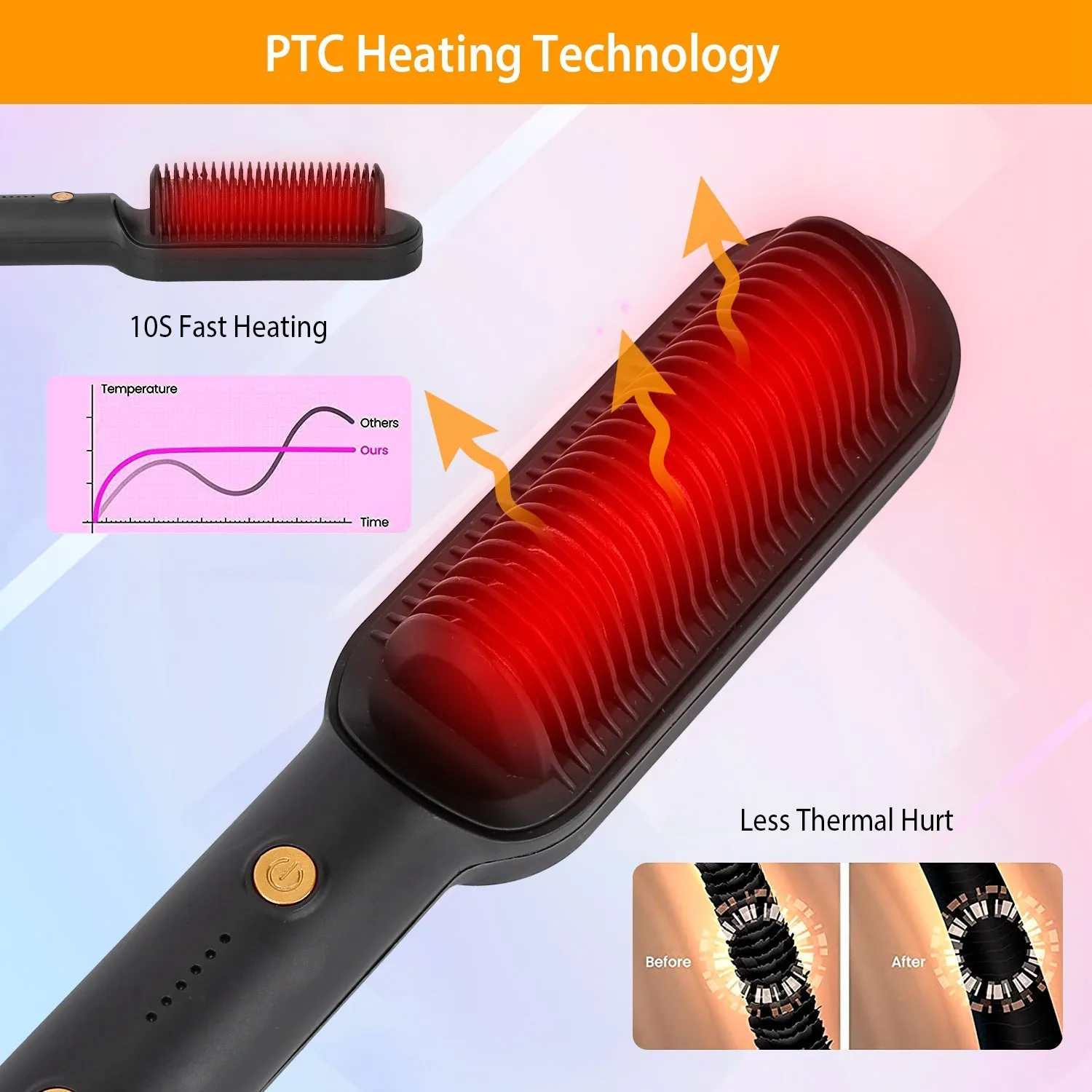 Electric Hair Straightener Brush