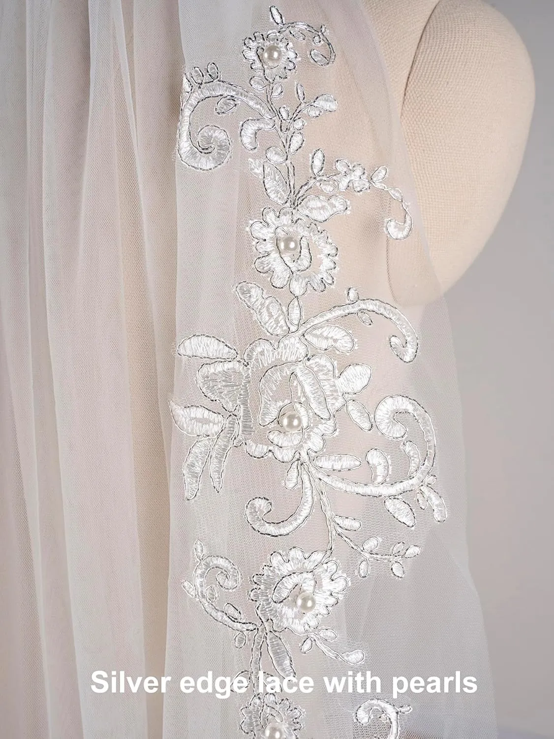 EllieHouse Women's Short 2 Tier Wedding Bridal Veil With Comb L24