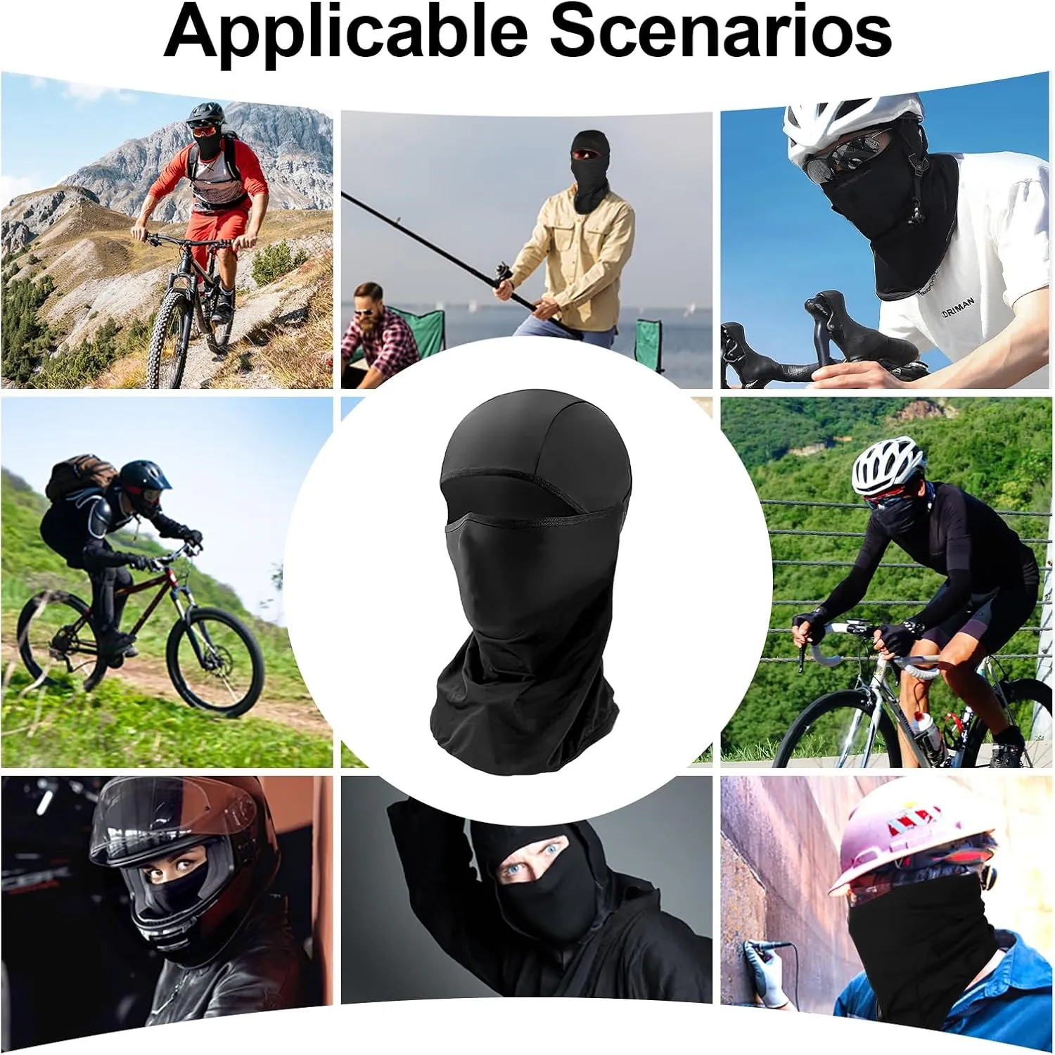 Face Mask Balaclava for Winter and Summer, Sun UV Protection Neck Gaiter, Men Shiesty Mask for Ski Motorcycle Cycling
