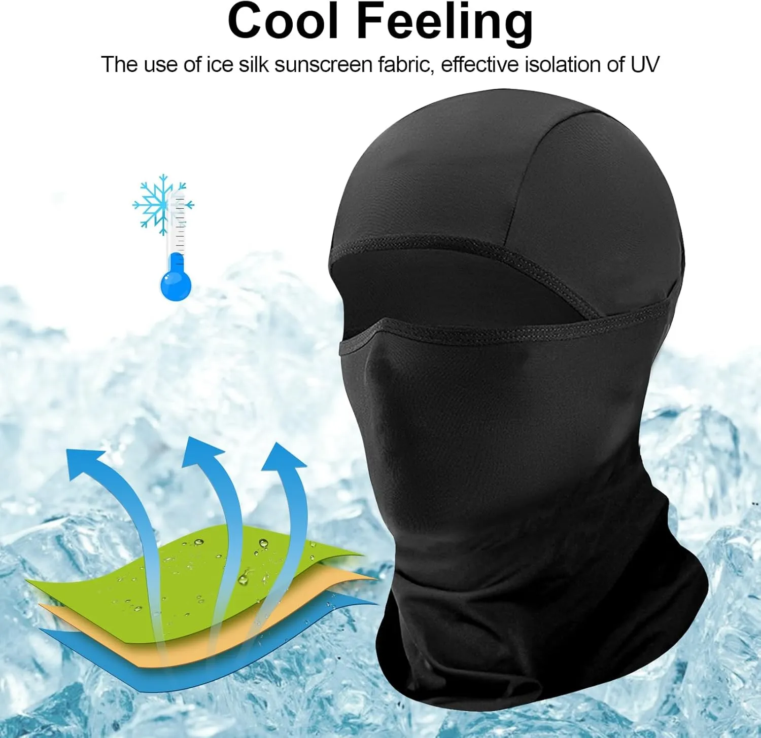 Face Mask Balaclava for Winter and Summer, Sun UV Protection Neck Gaiter, Men Shiesty Mask for Ski Motorcycle Cycling