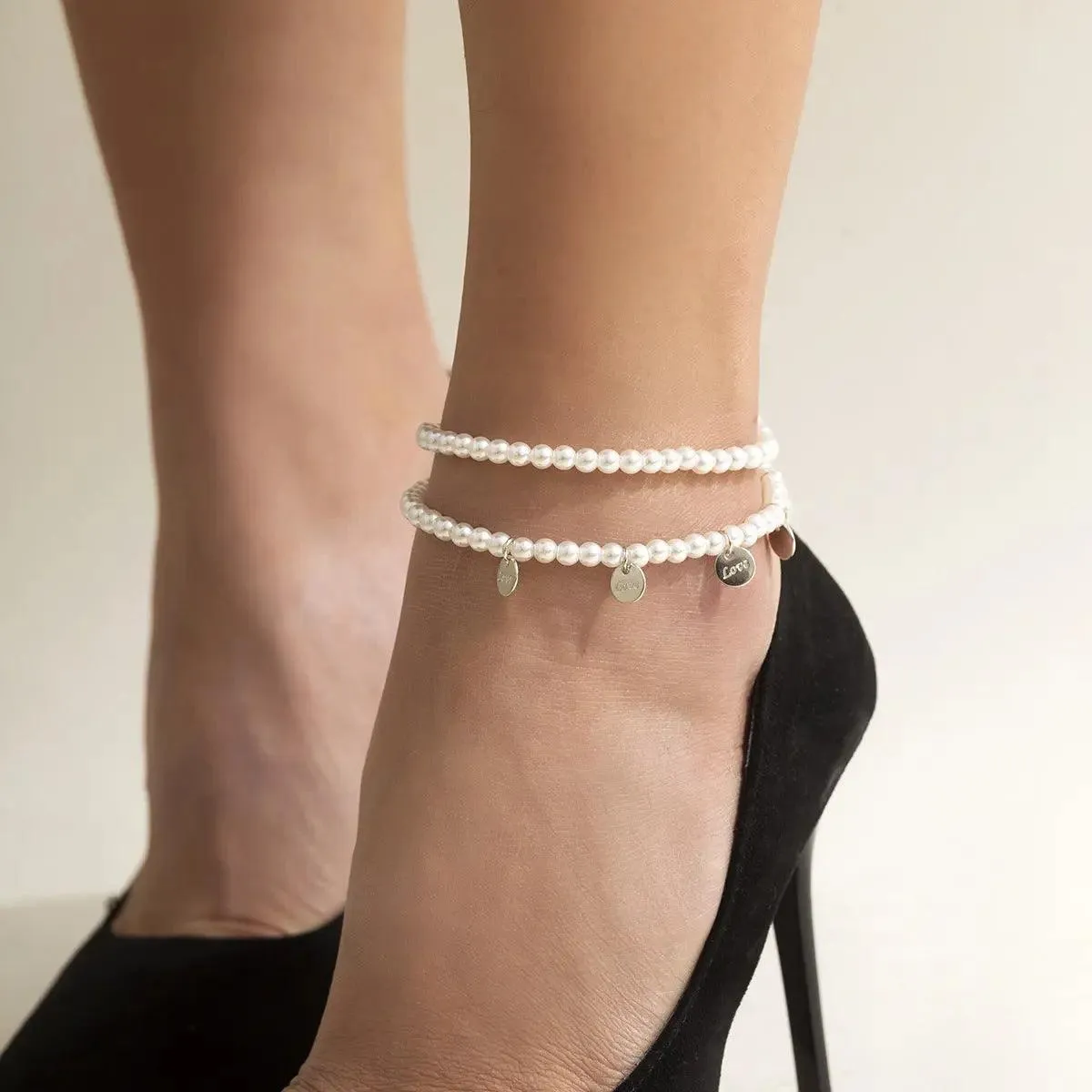 Fashion Pearl Beaded Anklet