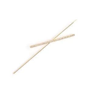 Gold Crystal Bar Single Ear Crawler