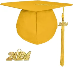 goprety Matte UNIS ex Graduation Cap with 13 Color Matched Tassel and 2025 Year Charm