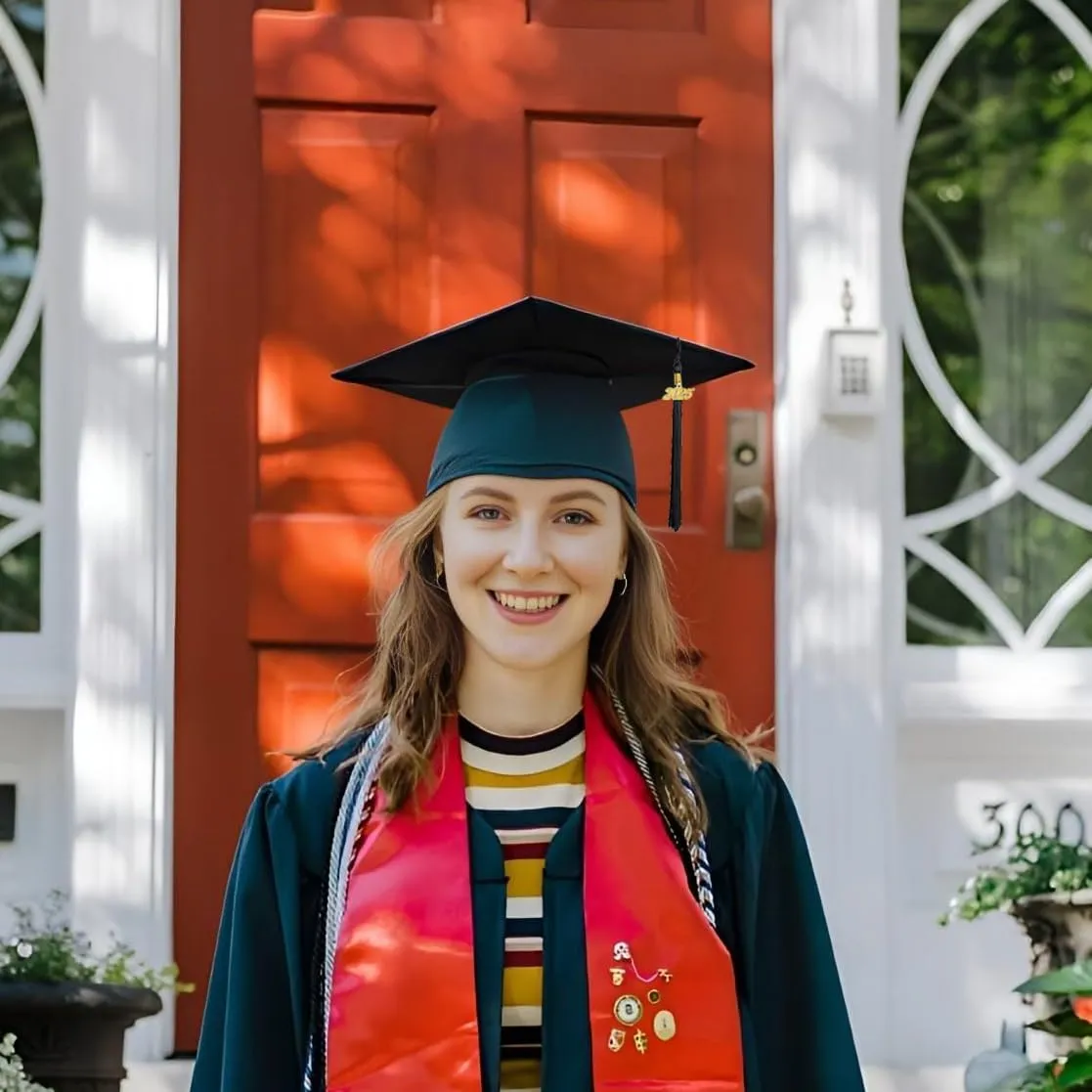 goprety Matte UNIS ex Graduation Cap with 13 Color Matched Tassel and 2025 Year Charm