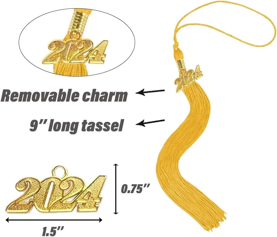goprety Matte UNIS ex Graduation Cap with 13 Color Matched Tassel and 2025 Year Charm