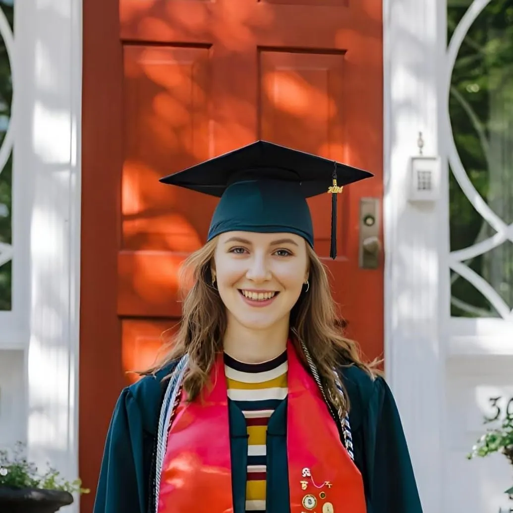 goprety Matte UNIS ex Graduation Cap with 13 Color Matched Tassel and 2025 Year Charm