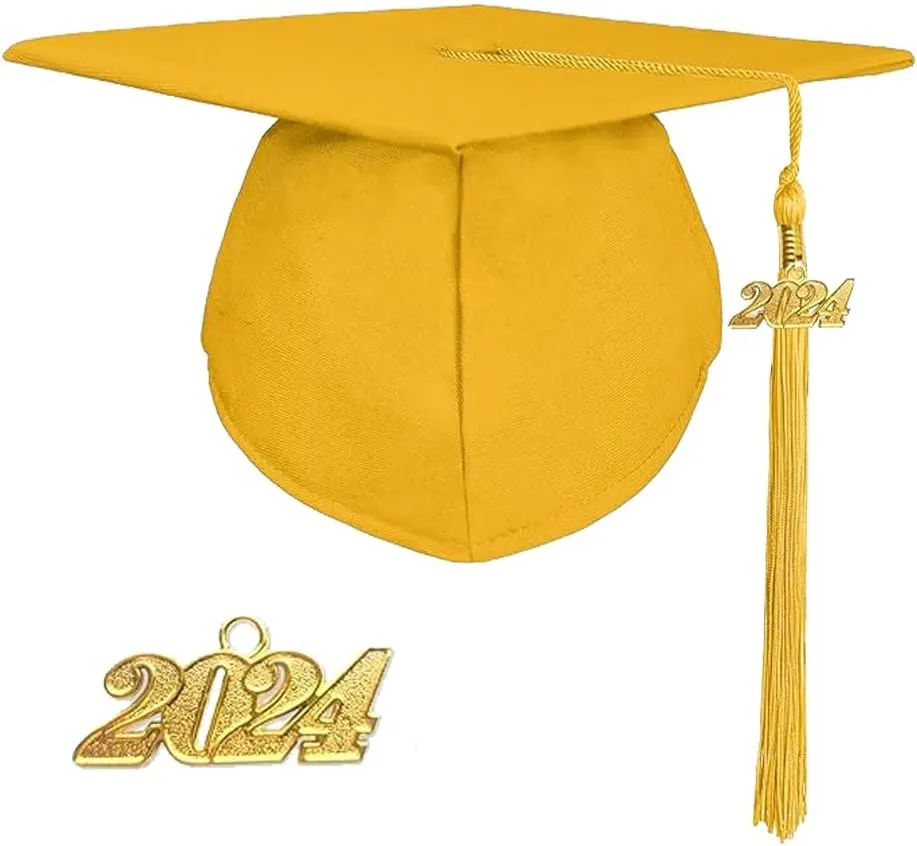 goprety Matte UNIS ex Graduation Cap with 13 Color Matched Tassel and 2025 Year Charm