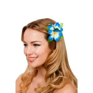 Hawaii Flower Hair Clip Royal Blue