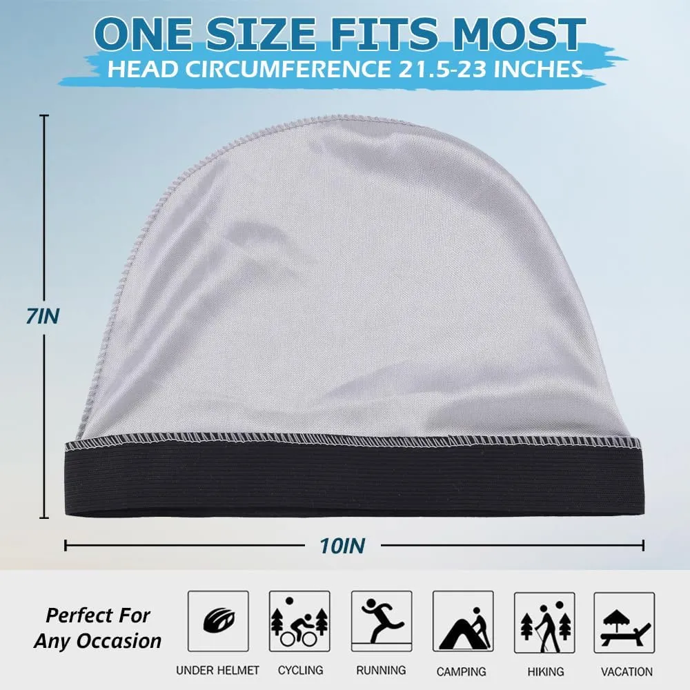 Headshion 4 Pack Wave Cap for Men 360 Waves, Silky Stocking Cap Compression Over Durag