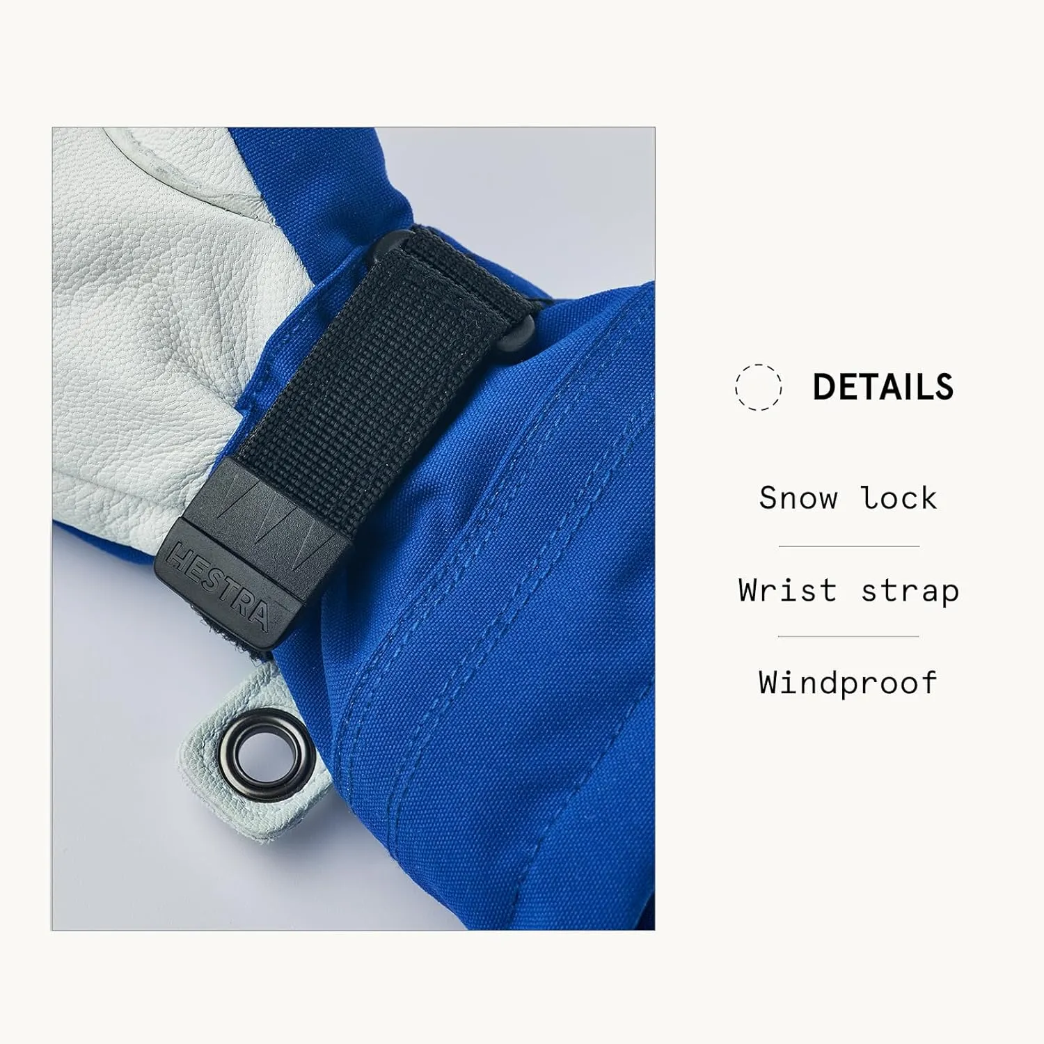 Hestra Army Leather Heli Ski Junior Mitt (Youth 4-13yrs) | Waterproof, Insulated Classic 3-Finger Leather Kids Gloves for Winter, Skiing & Playing in The Snow