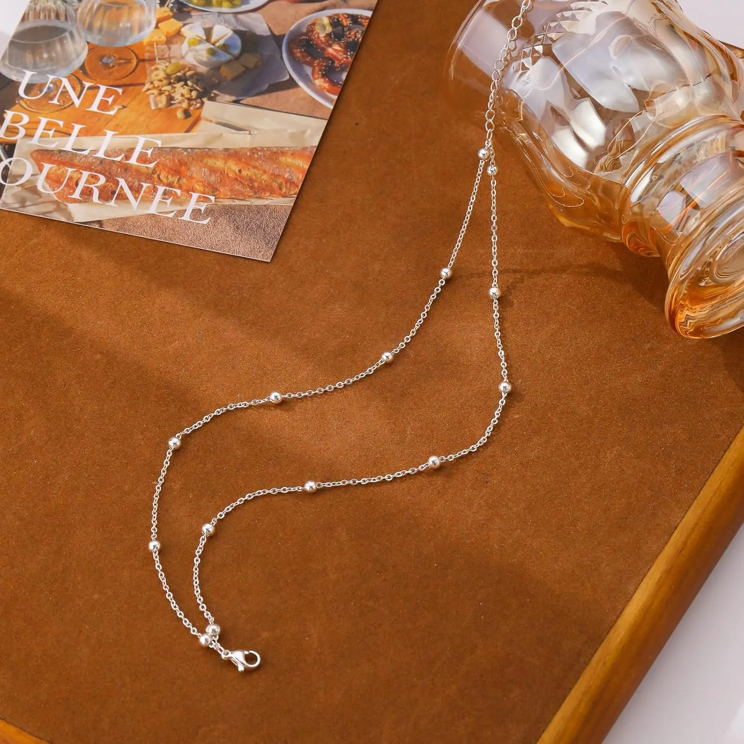Kyerlyn Dainty Simple Chain Anklet for Women 18k Gold/Silver Plated Summer Beach Beaded Evil Eye Moon Figaro Butterfly Satellite Cuban Pearl Flat Marina Anklet Gift