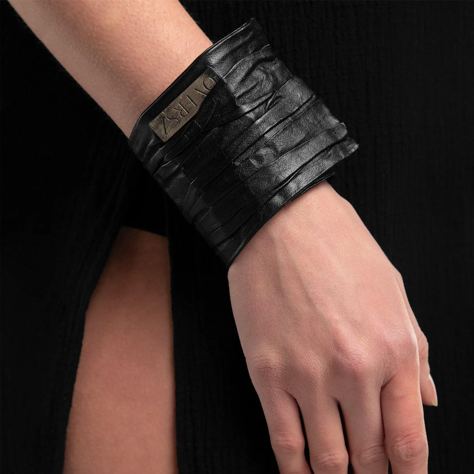 Leather wristband