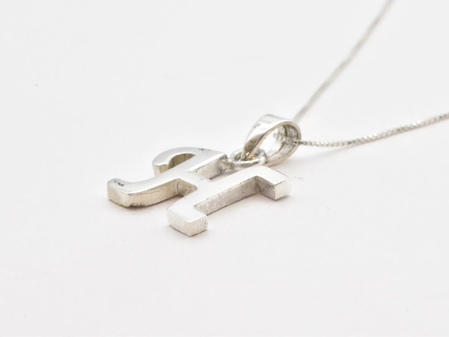 Letter H Pendant - Silver Name Pendant - Personalized Necklace