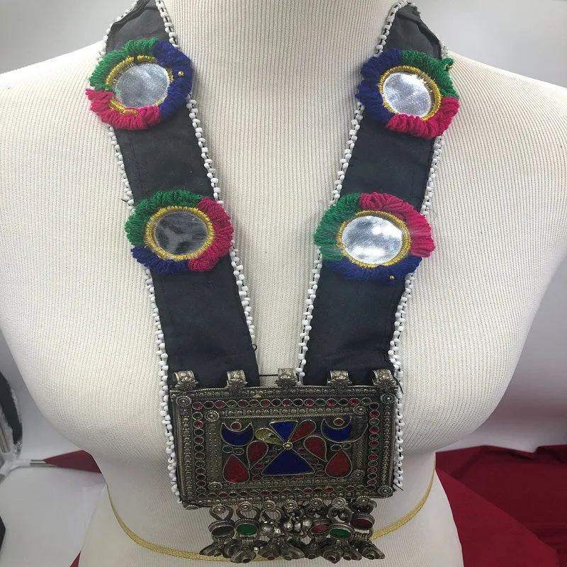 Long Straps Mala Style Pendant Necklace