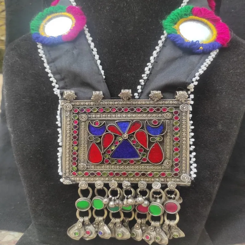 Long Straps Mala Style Pendant Necklace