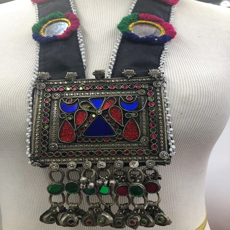 Long Straps Mala Style Pendant Necklace
