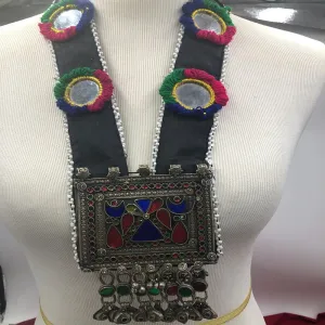 Long Straps Mala Style Pendant Necklace