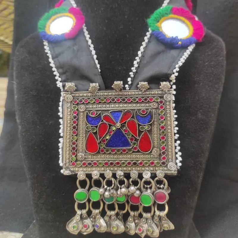 Long Straps Mala Style Pendant Necklace