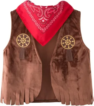LXKIKMM May's Baby Western Cowboy Style Kids Costume Set Cosplay Costume