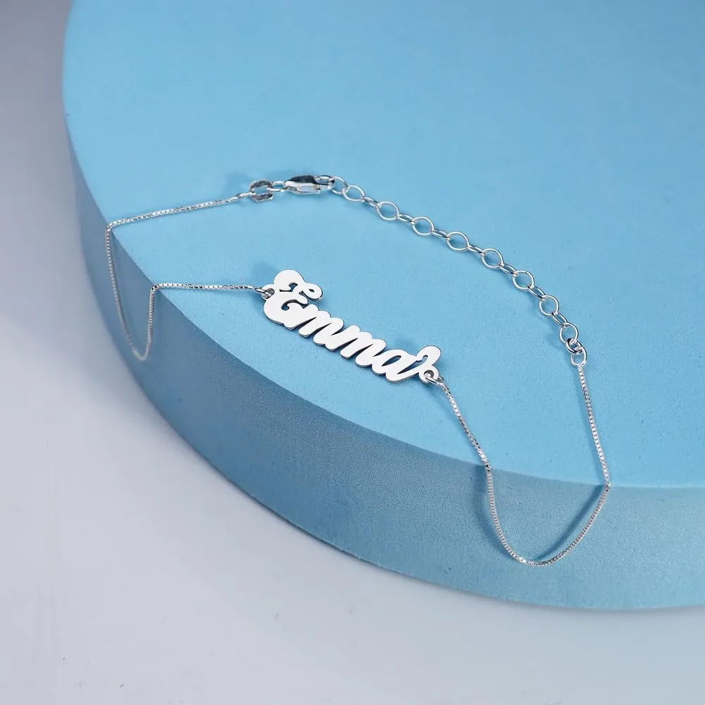 PicturesOnGold.com Exclusive Personalized Anklet - Custom Name Available in Silver & Gold