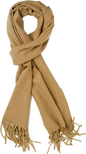 Plum Feathers Winter Scarf Shawl with Cashmere Feel - Rich Solid Colors Winter Scarves and Wraps 72" x 12"