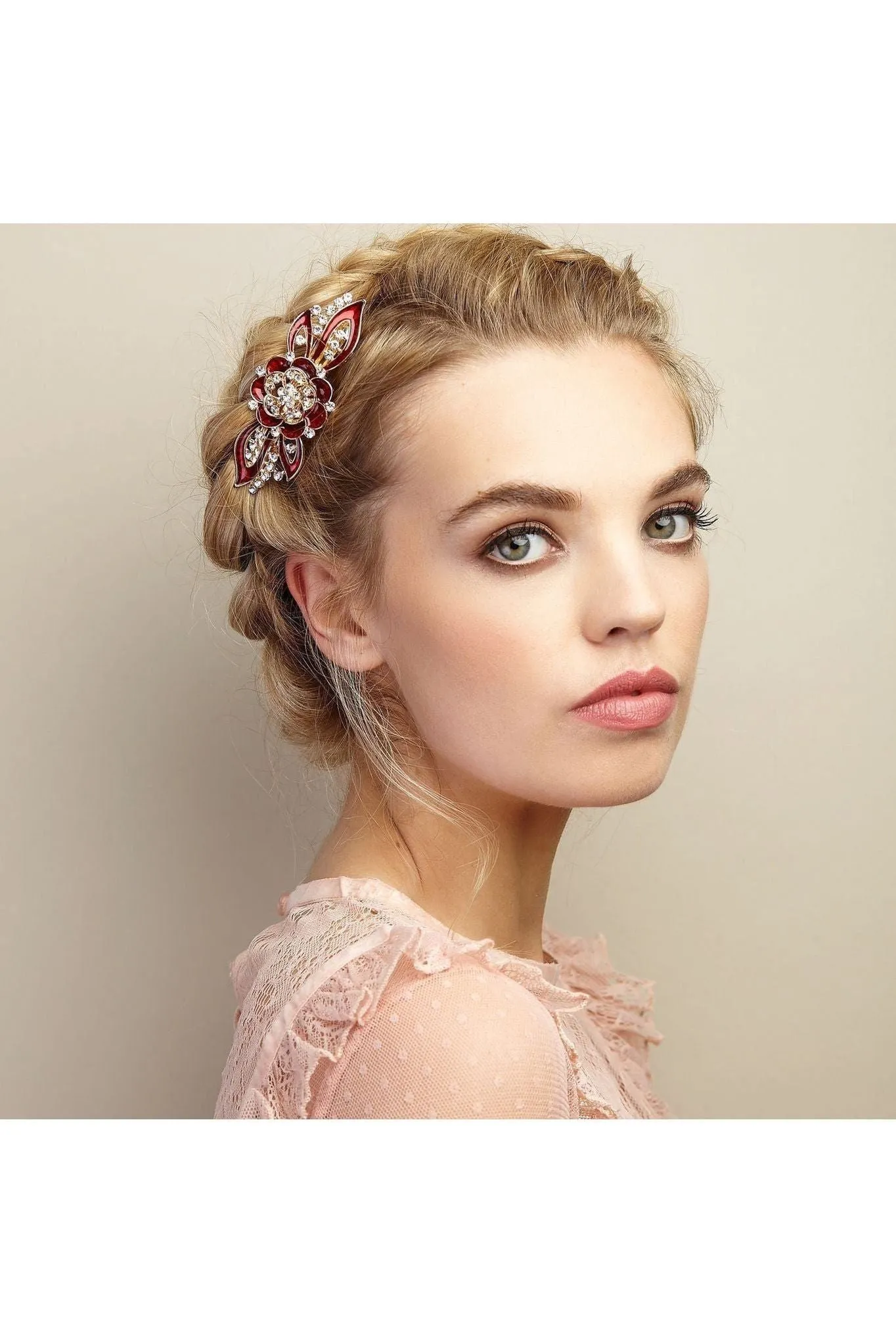 Queenmee Hair Accessories Flower Hair Clip In Enamel
