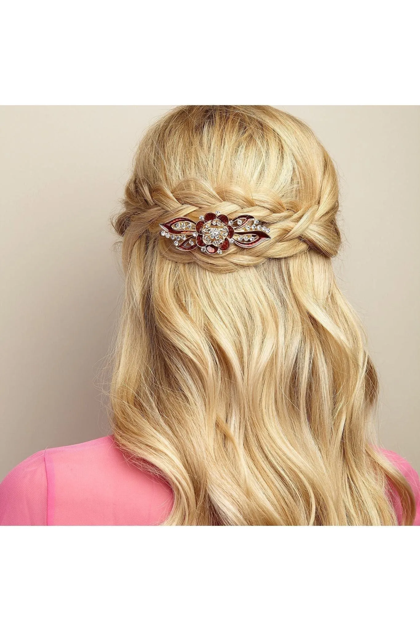 Queenmee Hair Accessories Flower Hair Clip In Enamel