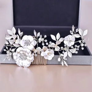 "Amaya" - Pearl and Crystal Bridal Hair Comb