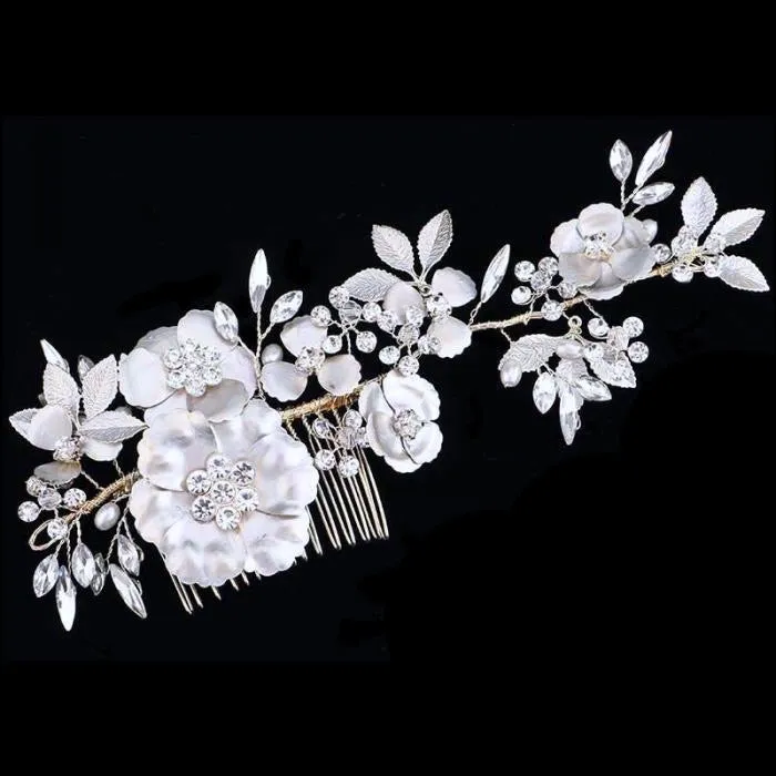 "Amaya" - Pearl and Crystal Bridal Hair Comb