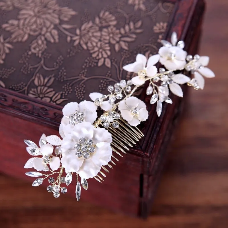 "Amaya" - Pearl and Crystal Bridal Hair Comb