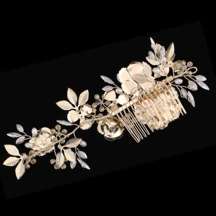 "Amaya" - Pearl and Crystal Bridal Hair Comb