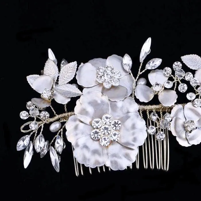 "Amaya" - Pearl and Crystal Bridal Hair Comb