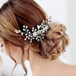 "Lucinda" - Pearl Bridal Hair Comb - Available in Silver, Yellow Gold and Rose Gold