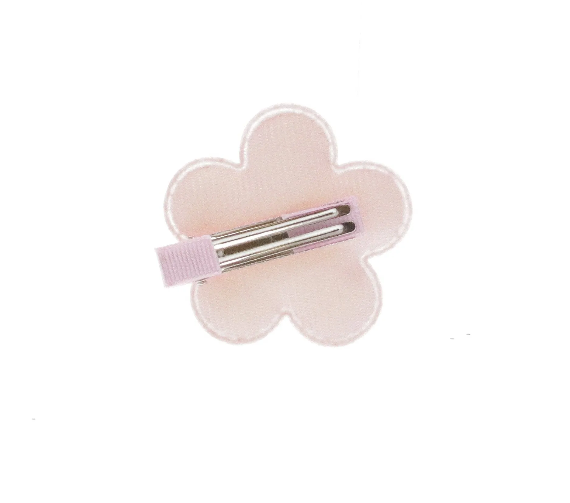 Sequin Flower Hair Clip - White