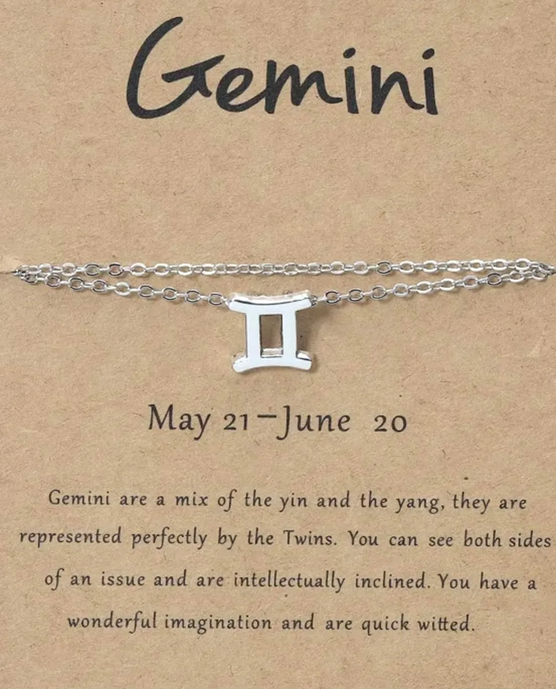 Silver Zodiac Sign Anklet  Elegant 925 Sterling Silver Double-Layer Chain with Horoscope Charm