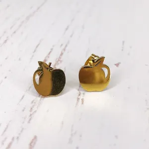Stainless Steel Earrings - Apple
