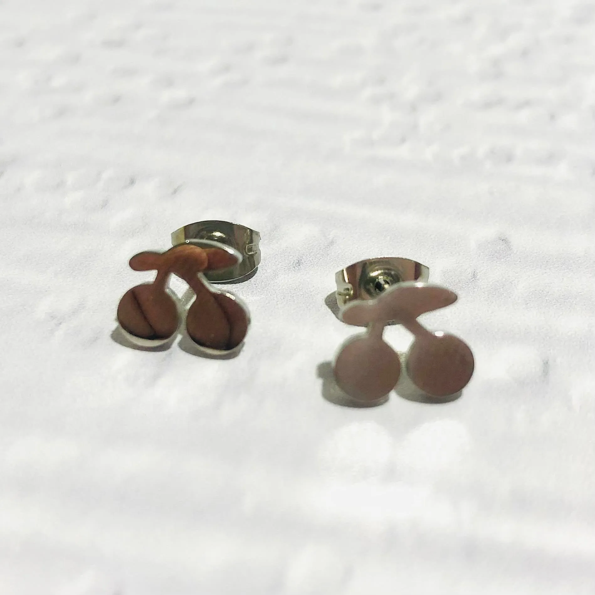 Stainless Steel Earrings - Cherries