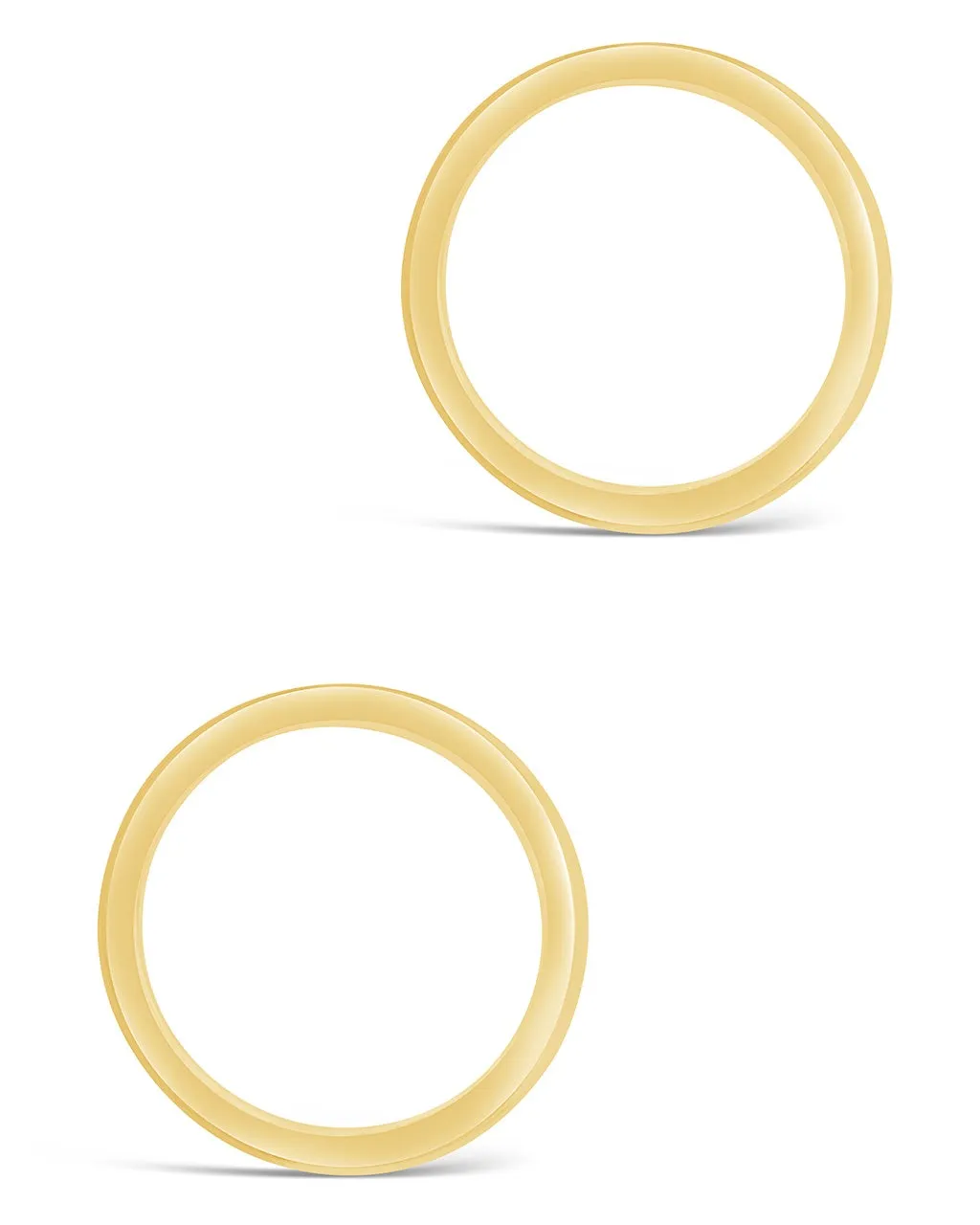 Sterling Silver Simple Circle Stud Earrings